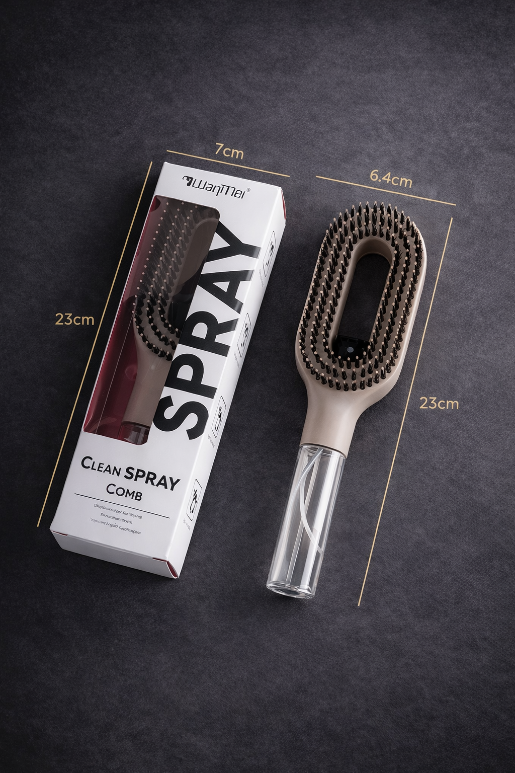 Detangling Hair Brush with Spray Bottle